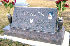 Mahogany      36“ Western Slant W/ Flat Top     Turned Granite Vases