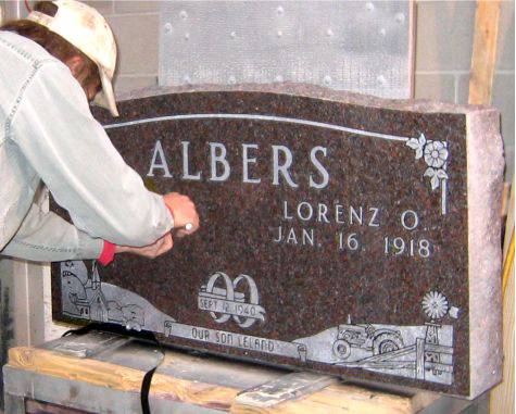 We carve your memorial right in our Nebraska City shop